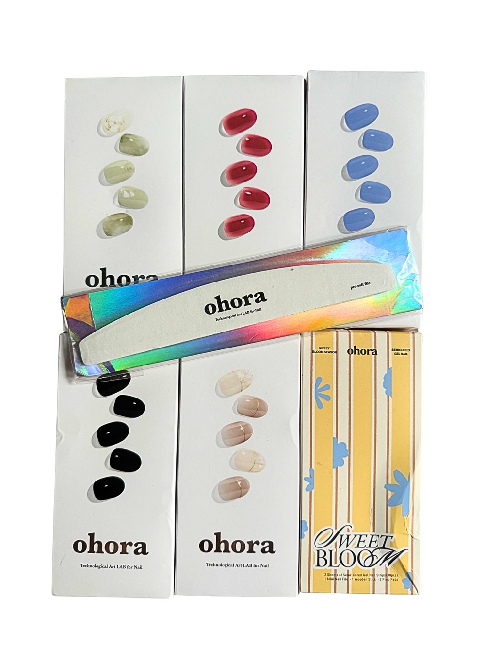 OHORA Semi-Cured Gel Nails 6pc + Nail File